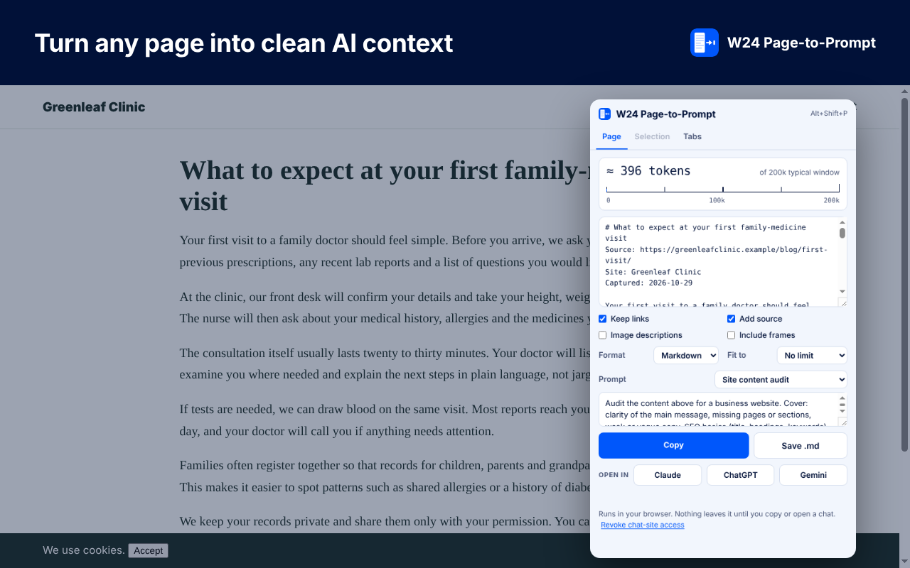W24 Page-to-Prompt screenshot